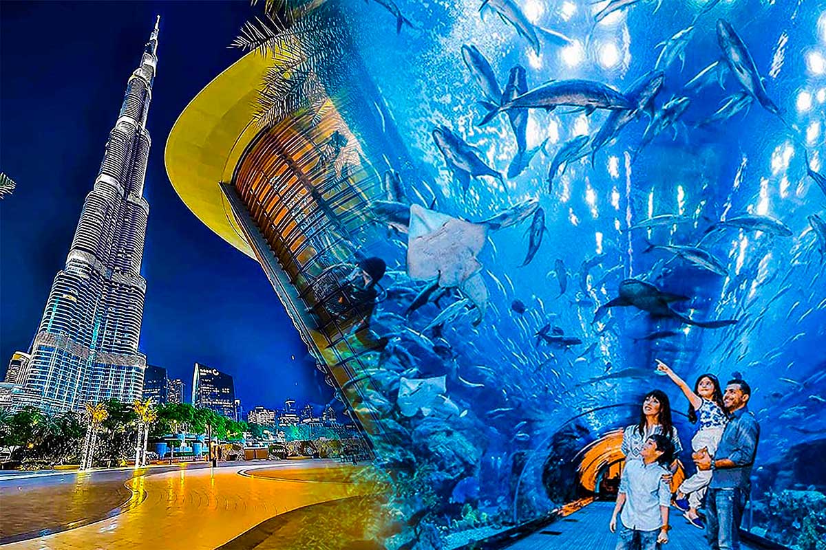 Dubai Mall Aquarium & Burj Khalifah
