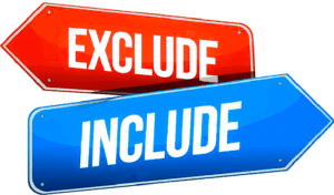 Include Exclude - Sam Travel & Events