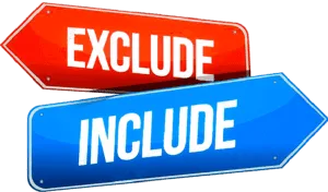 Include Exclude - Sam Travel & Events